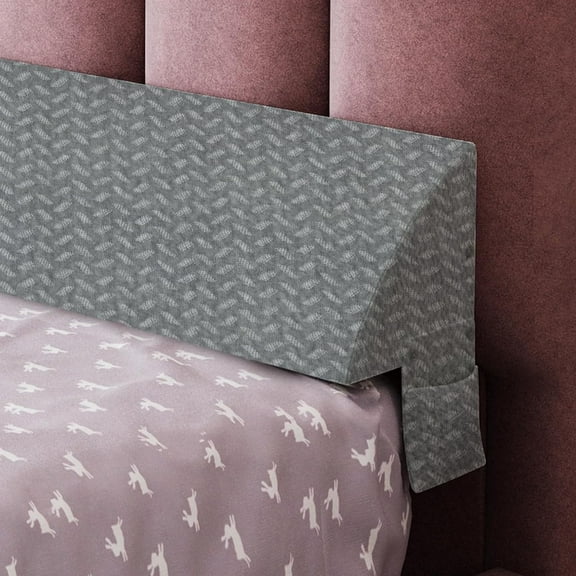 Johnear Bed Wedge Pillow for Headboard Gap Bed Mattress Gap Filler (0-8") Between Headboard/Wall and Mattress Grey King Size Foam Support Triangle Bloster Pillow Stoppers with 2 Pockets