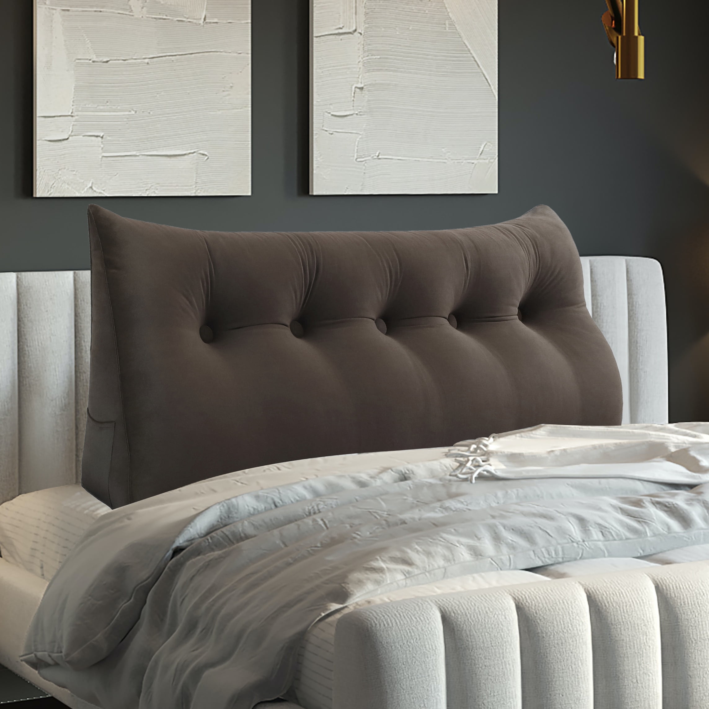 Johnear Large Rest Reading Wedge Pillows Bolster Headboard Backrest