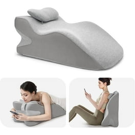 Husband Pillow Medium Carolina Blue Backrest for Kids Teens Petite Adults Reading Pillows With Arms Adjustable Plush Memory Foam Bed Rest Chair Sitting Up Detach Neck Roll Removable Cover Walmart