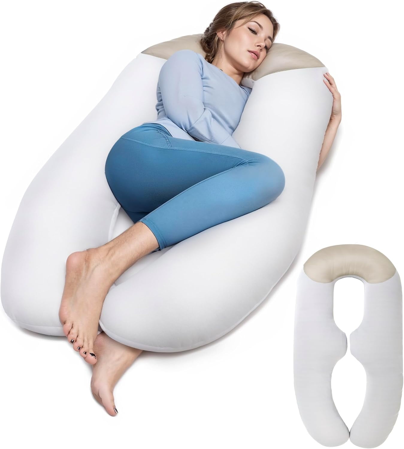 Johnear U Shaped Body Pillow Cooling Body Pillows For Adults Side johnear-u-shaped-body-pillow-cooling-body-pillows-for-adults-side