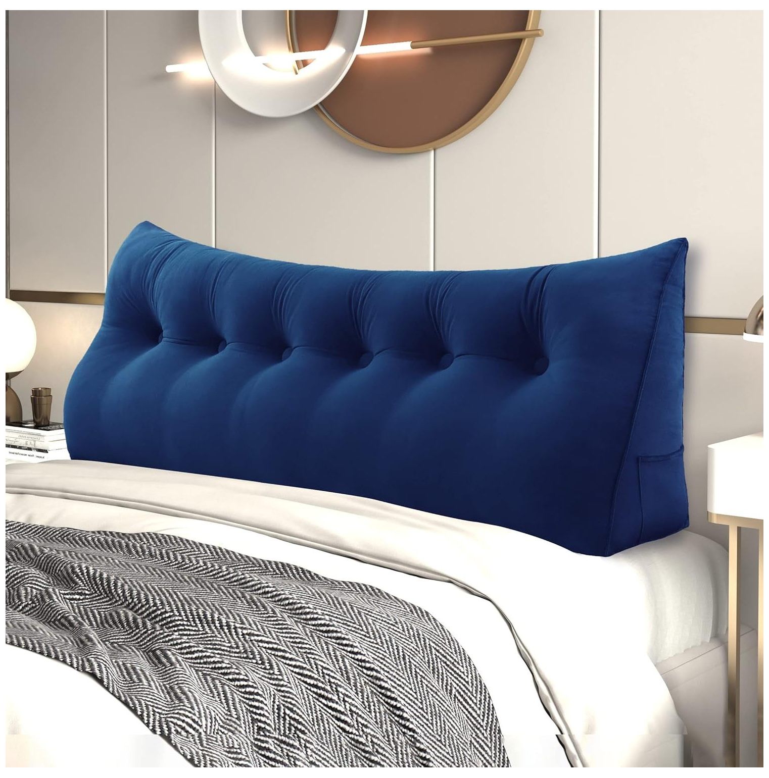 Johnear Wedge Headboard Large Bolster Pillow Reading Pillows for