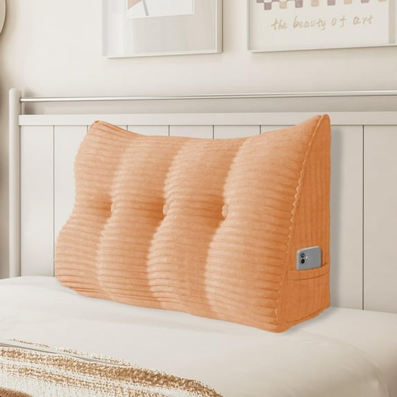 Johnear Wedge Pillow Heaboard Triangle Bolster Pillow for Sitting in Bed Adults Reading Pillows Backrest Support,Headboard Pillow Daybed Sofa Body Pillow Positioning Cushion (Pink Twin)