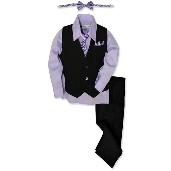 Johnnie Lene Boys Formal Pinstripe Dresswear Vest Set JL40
