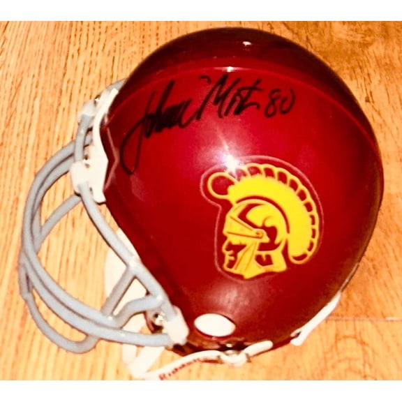 Johnnie Morton autographed USC Trojans mini helmet JSA