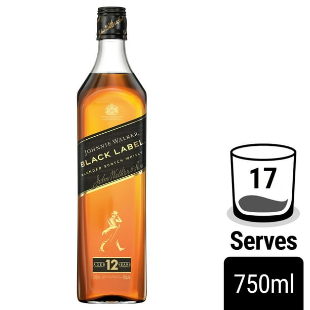 Johnnie Walker Black Label Scotch Whisky, 750 mL for Office
