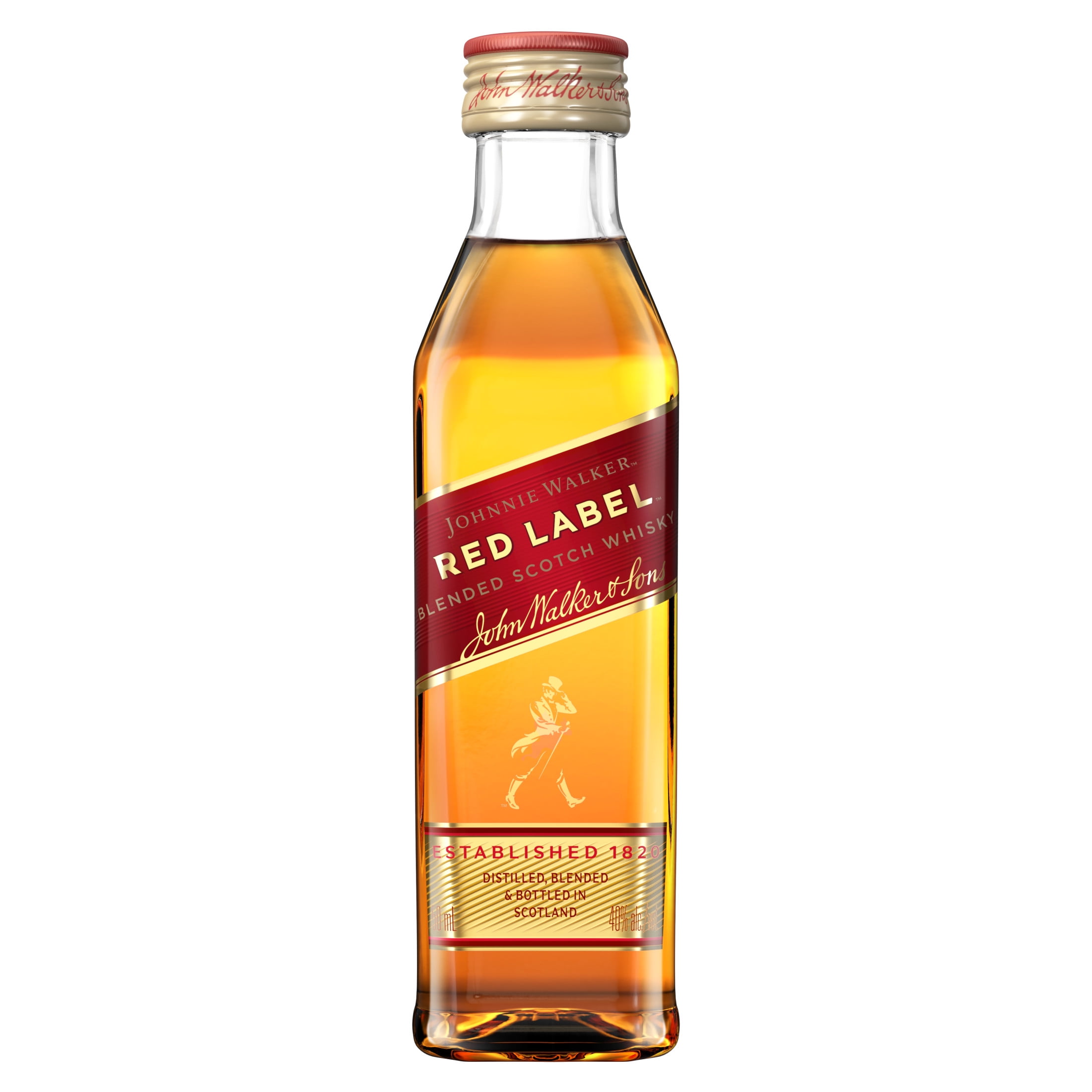 Johnnie Walker Red Label 50mL, 40% ABV - Walmart.com