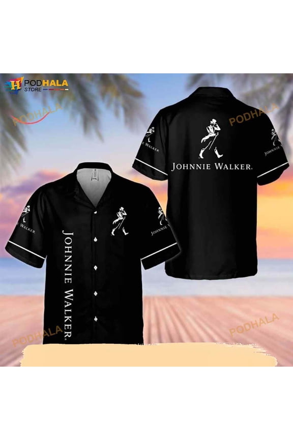 Johnnie Walker Whisky 3D Funny Hawaiian Shirt