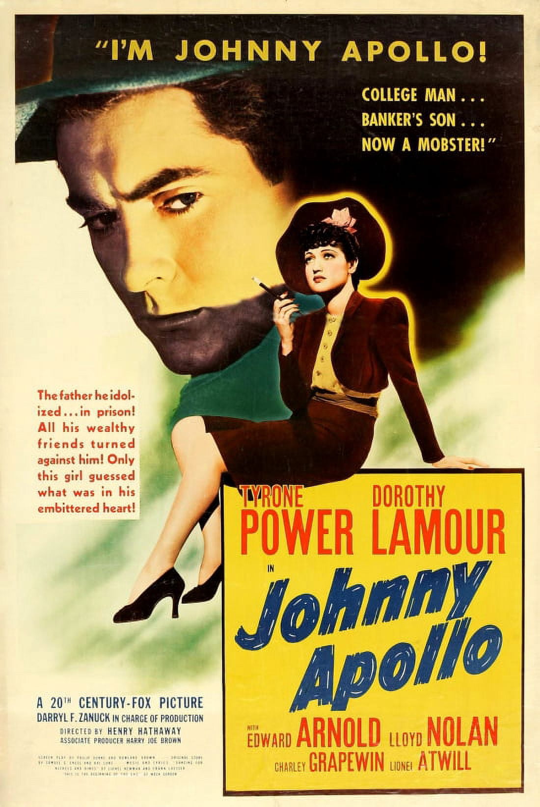 Johnny Apollo Movie Canvas Art -  (18 x 24)