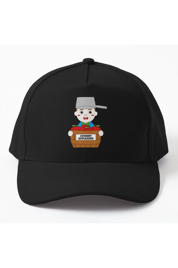 Johnny Appleseed Day Baseball Hat, September 26 Tree Farmer Orchard Design, Classic Cap