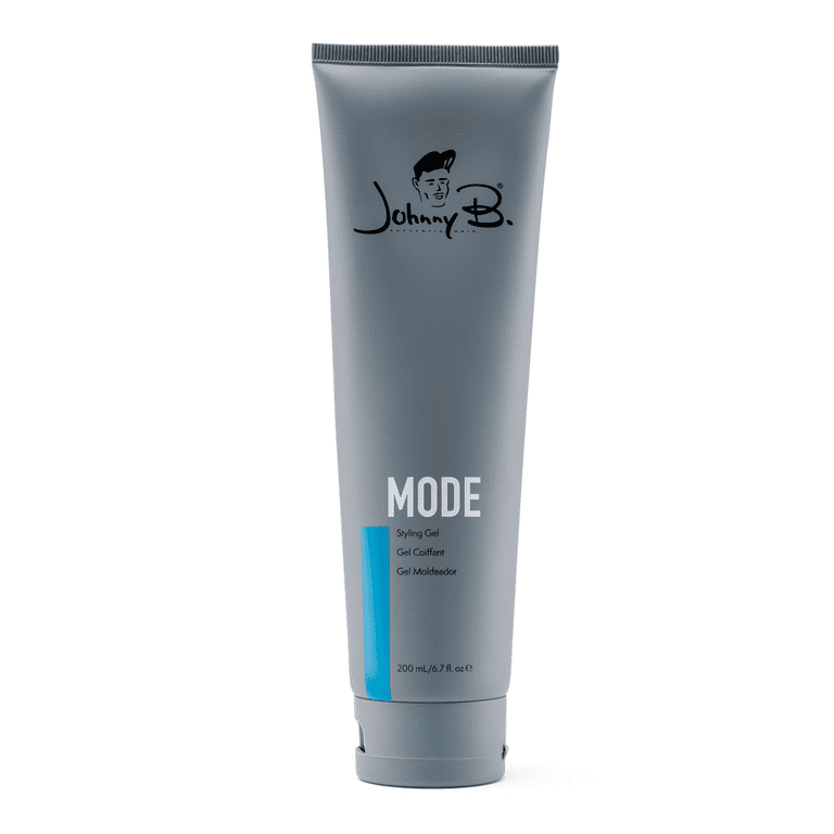 Johnny B Mode Hair Styling Gel for Men, Alcohol-Free, Water Soluble, 6.7 oz.