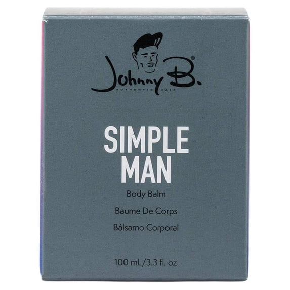 Johnny B Simple Man Body Balm, Moisturizing Lotion for Men 3.3 oz.