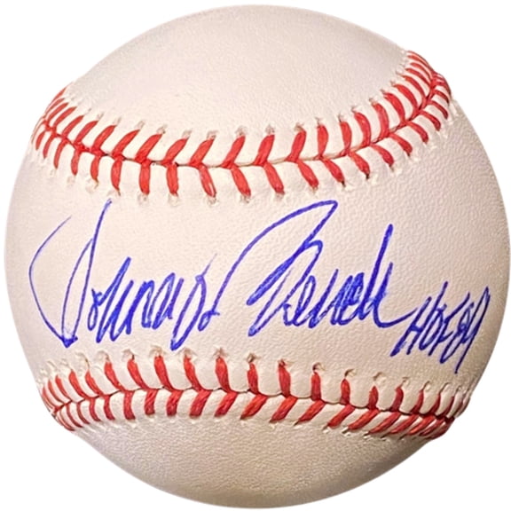 Johnny Bench Autographed MLB Baseball w/ HOF 89 - JSA