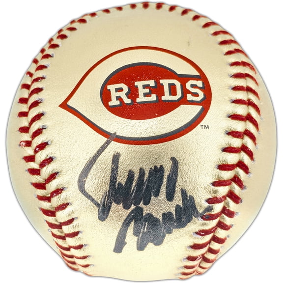 Johnny Bench Autographed Official Gold Cincinnati Reds Logo Baseball Reds Logo Fanatics & MLB Holo Stock #262513