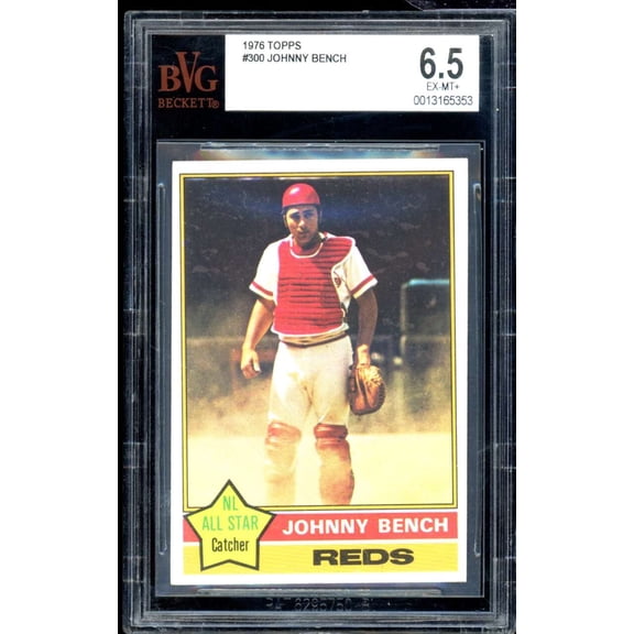 Johnny Bench Card 1976 Topps #300 BGS BVG 6.5