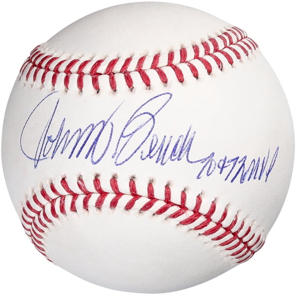 Johnny Bench Cincinnati Reds Autographed Baseball with "70 & 72 NL MVP" Inscription - Fanatics Authentic Certified