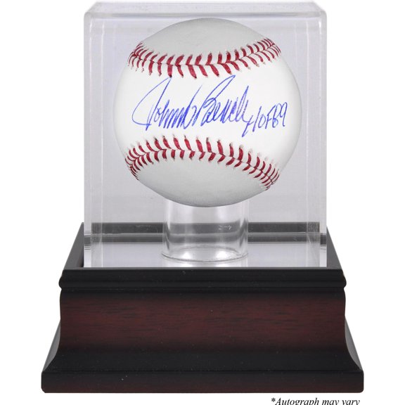 Johnny Bench Cincinnati Reds Autographed Baseball with "HOF 89" Inscription and Mahogany Baseball Display Case - Fanatics Authentic Certified