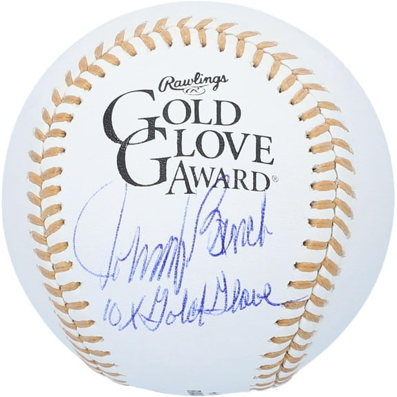 Johnny Bench Cincinnati Reds Autographed Gold Glove Baseball with "10X G.G." Inscription - Fanatics Authentic Certified