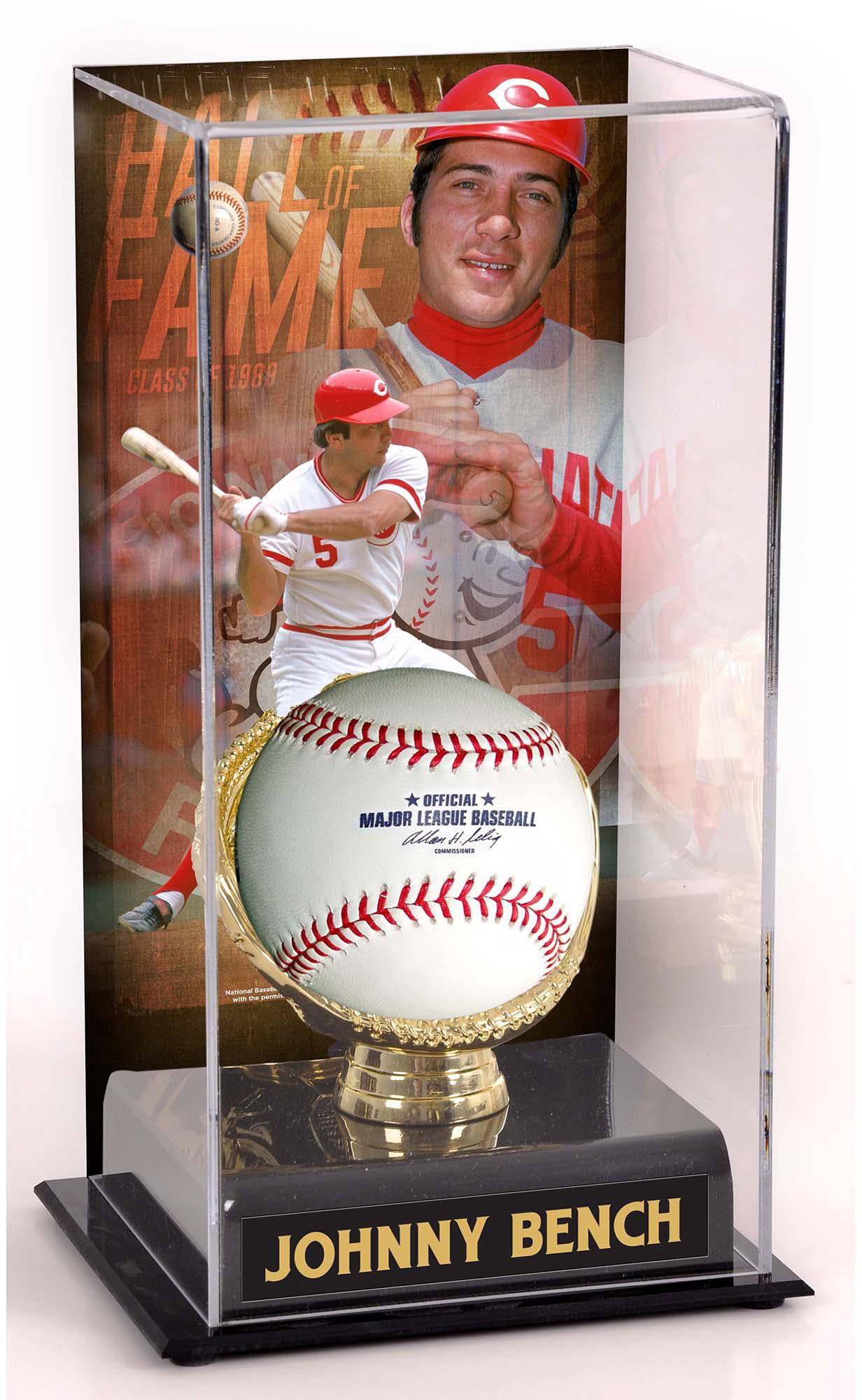 Johnny Bench Cincinnati Reds Hall of Fame Sublimated Display Case with ...