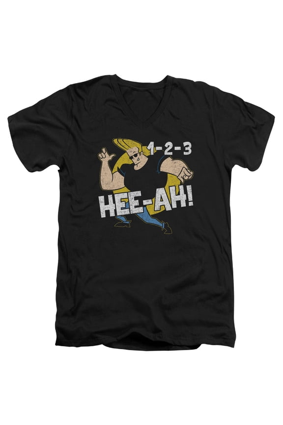 Johnny Bravo - 123 - Slim Fit V Neck Shirt - Large