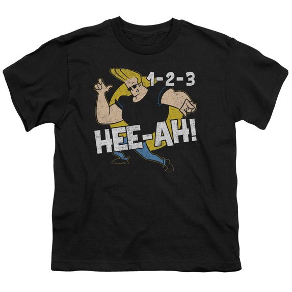 Johnny Bravo Men's 123 T-shirt Black