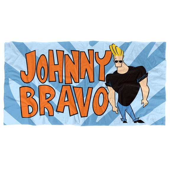 Johnny Bravo Beach Towel, 30"x60", Logo Beach Towel