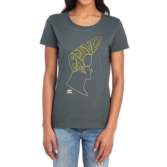 Johnny Bravo Bravo Hair Women's T Shirt, Charcoal, Large
