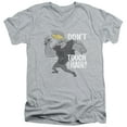 thumbnail image 1 of Johnny Bravo Hair S/S Adult V-Neck 30/1 T-Shirt Athletic Heather, 1 of 1