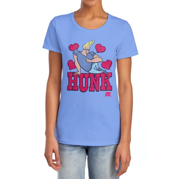 Johnny Bravo Hunk Women's T Shirt, Carolina Blue, Medium