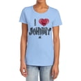 thumbnail image 1 of Johnny Bravo I Heart Johnny Women's T Shirt, Light Blue, 2X-Large, 1 of 6