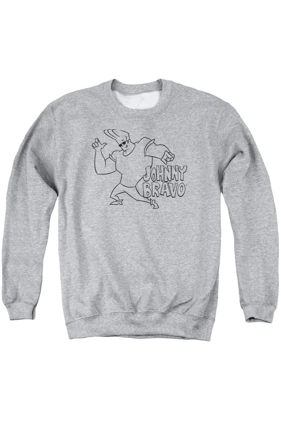 Johnny Bravo - Jb Line Art - Crewneck Sweatshirt - Small