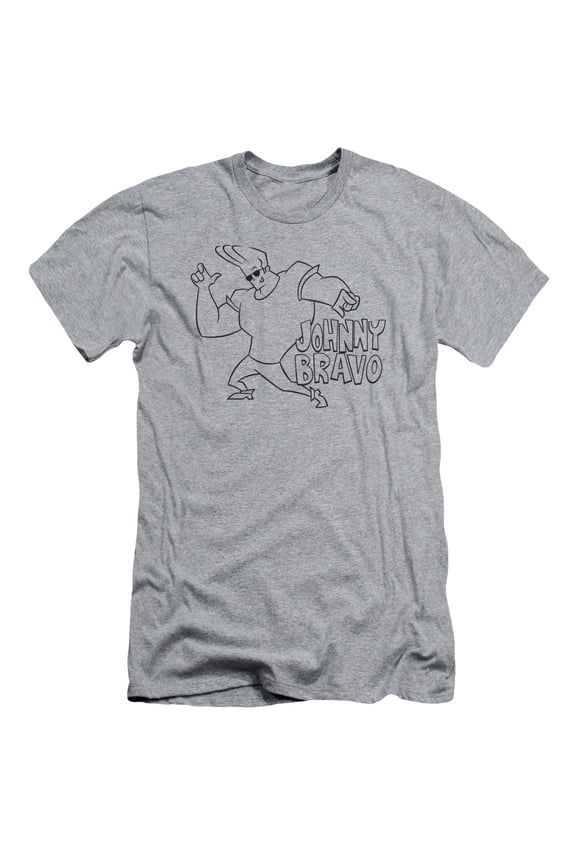 Johnny Bravo - Jb Line Art - Slim Fit Short Sleeve Shirt - Small