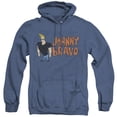 thumbnail image 1 of Johnny Bravo Johnny Logo Adult Heather Hoodie Sweatshirt Royal Blue, 1 of 1