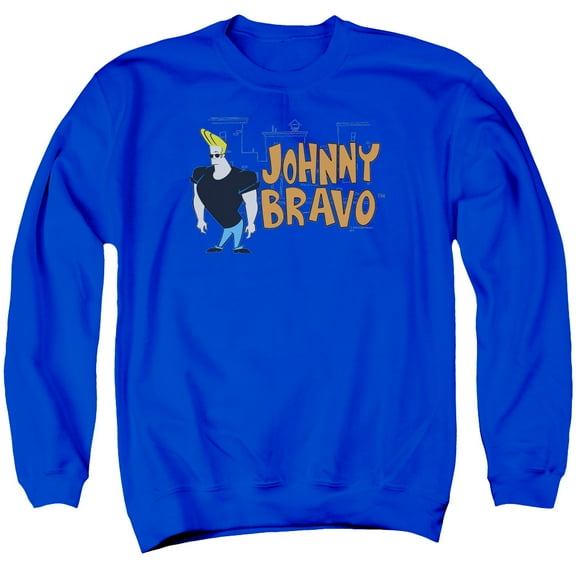 Johnny Bravo - Johnny Logo - Crewneck Sweatshirt - Medium