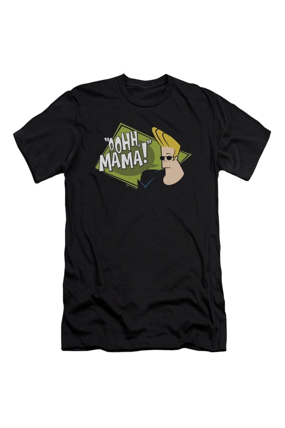 Johnny Bravo Oohh Mama S/S Adult 30/1 T-Shirt Black