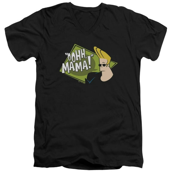 Johnny Bravo - Oohh Mama - Slim Fit V Neck Shirt - XX-Large