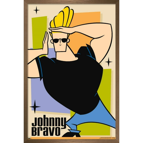Johnny Bravo - Pose Wall Poster, 14.725" x 22.375", Framed