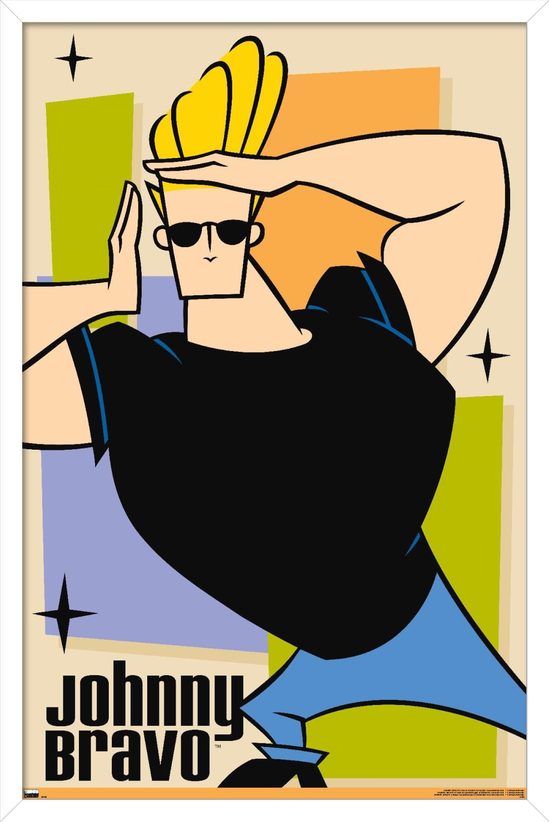 Johnny Bravo - Pose Wall Poster, 14.725 x 22.375, Framed 