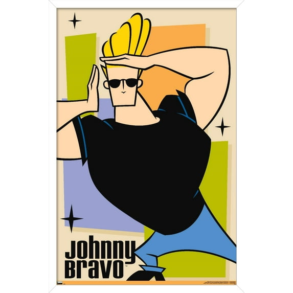 Johnny Bravo - Pose Wall Poster, 22.375" x 34", Framed