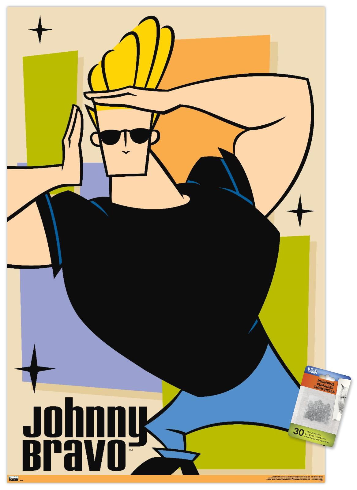 Johnny Bravo - Pose Wall Poster with Pushpins, 22.375