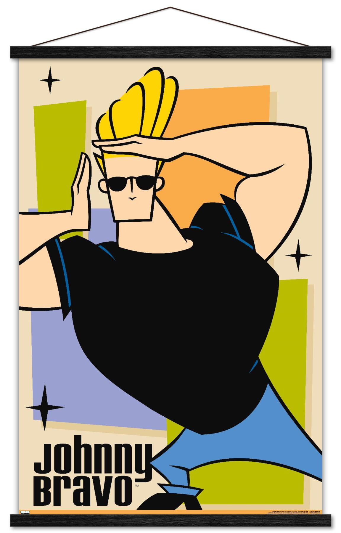Johnny Bravo - Pose Wall Poster with Wooden Magnetic Frame, 22.375" x 34"