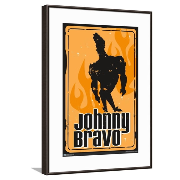 Johnny Bravo - Sign Canvas Wall Poster, 14.725" x 22.375"