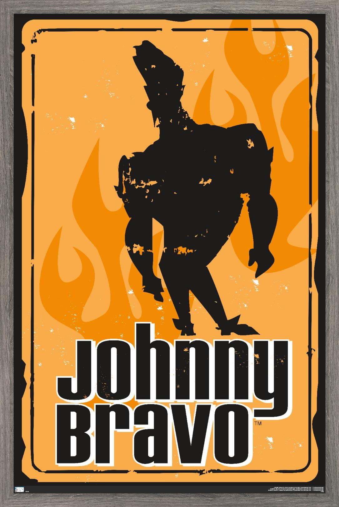 Johnny Bravo - Sign Wall Poster, 22.375" x 34", Framed