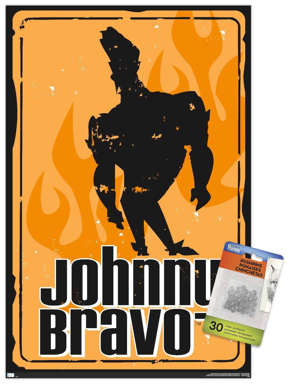 Johnny Bravo - Sign Wall Poster with Pushpins, 14.725" x 22.375"