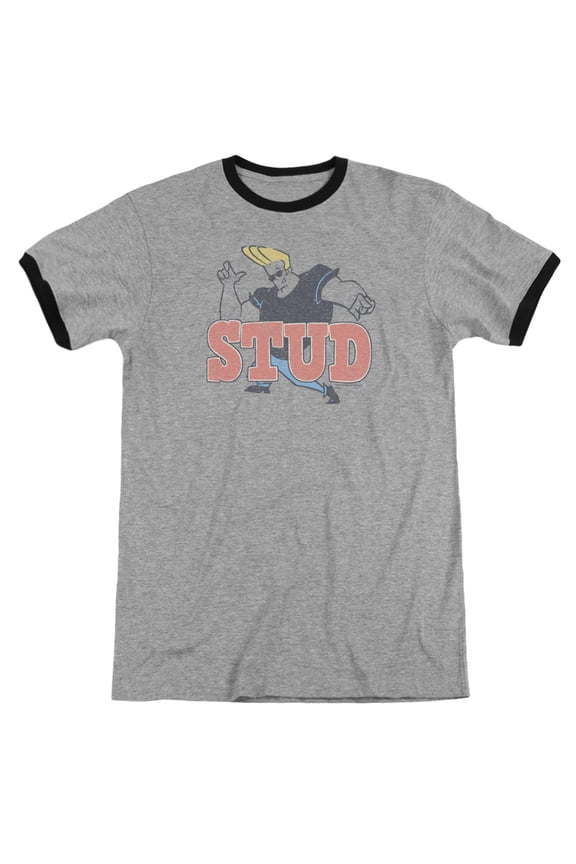 Johnny Bravo Stud Adult Ringer Heather/Black