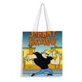 thumbnail image 1 of Johnny Bravo-theme canvas Tote Bag for Women Aesthetic Shopping Grocery Reusable Bags with Inner Zipper Women Gift 13.8 x 15.8 inches（35x40cm）, 1 of 6