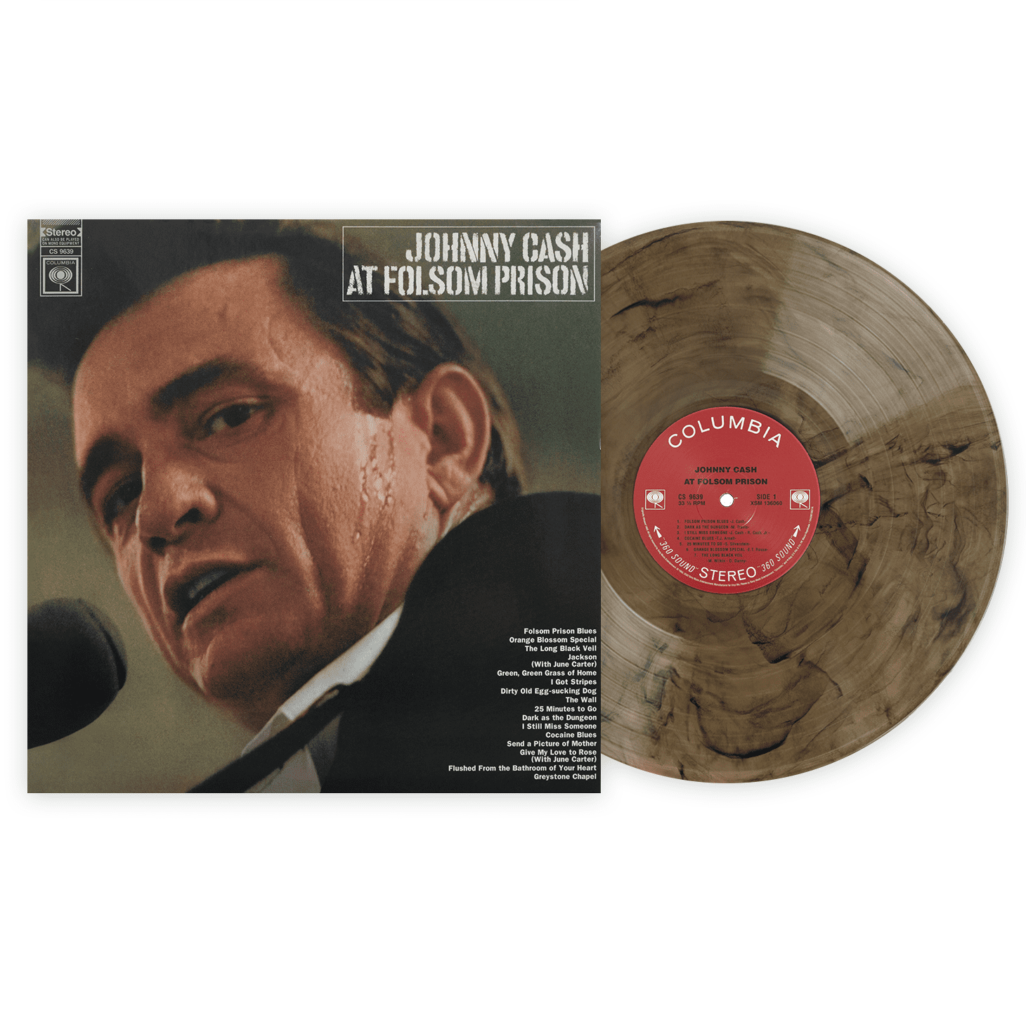 Johnny Cash At Folsom Prison Exclusive the Tan In Black LP Vinyl Record ...