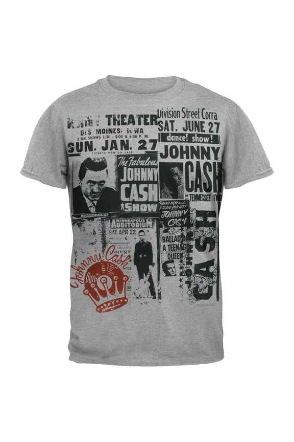 Men's Grey Newsprint Soft Short Sleeve T Shirt