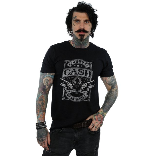 Johnny Cash Men's Mean As Hell TShirt