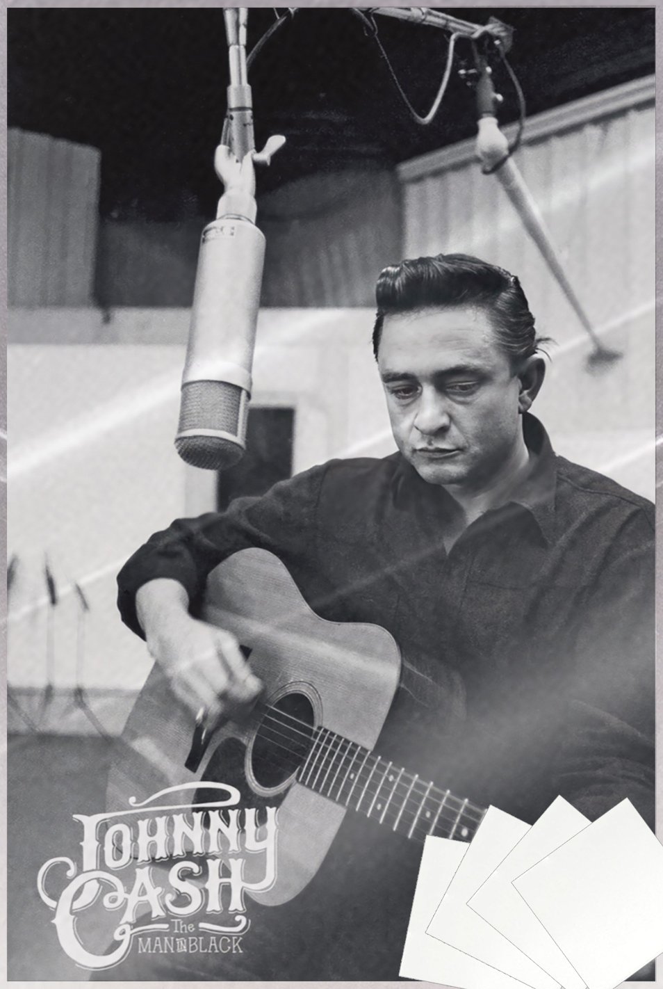 Johnny Cash - Music Poster (The Man In Black - Folsom State Prison ...