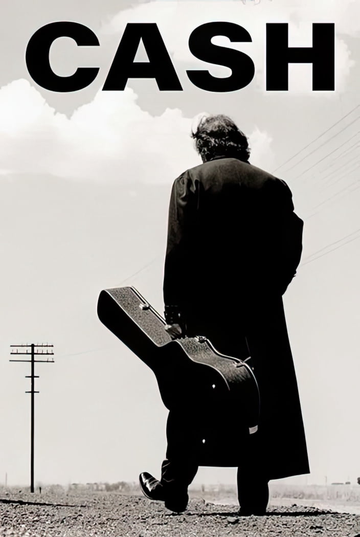 Johnny Cash - Music Poster (Walking With Guitar Case - B&W) (Size: 24 ...